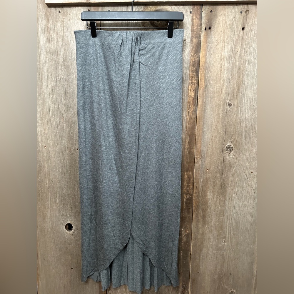 Express One Eleven Faux Wrap Maxi Skirt in Gray Size Small